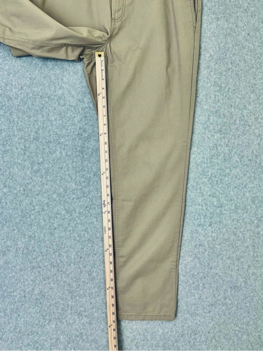 Old Navy Mens Pants 38x32 Tan Khaki Lived in Chino Slim Uniform Non-Stretch - Picture 14 of 16